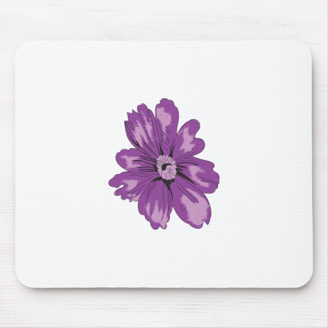 Girly Style, Light Eggplant, Bleached Cedar Mouse Mat (Front)