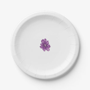 Girly Style, Light Eggplant, Bleached Cedar Paper Plate