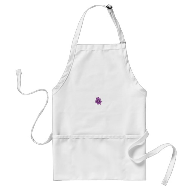 Girly Style, Light Eggplant, Bleached Cedar Standard Apron (Front)
