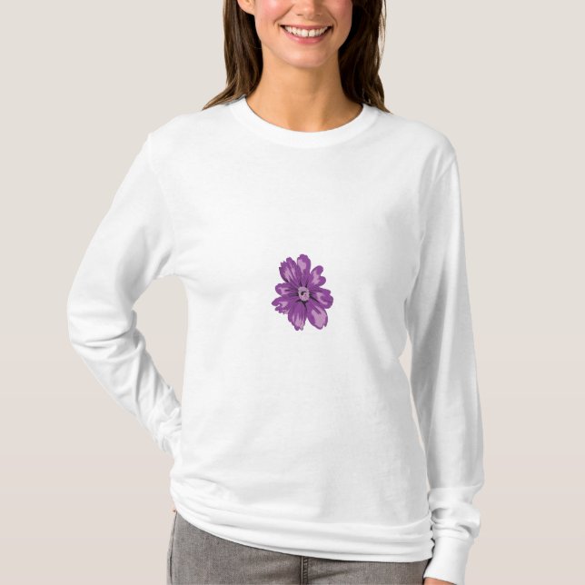 Girly Style, Light Eggplant, Bleached Cedar T-Shirt (Front)