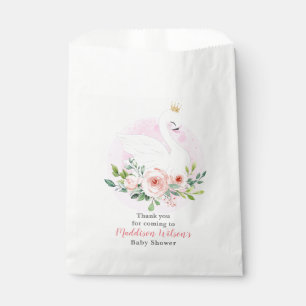 Girly Swan Princess Baby Shower Favour Bags