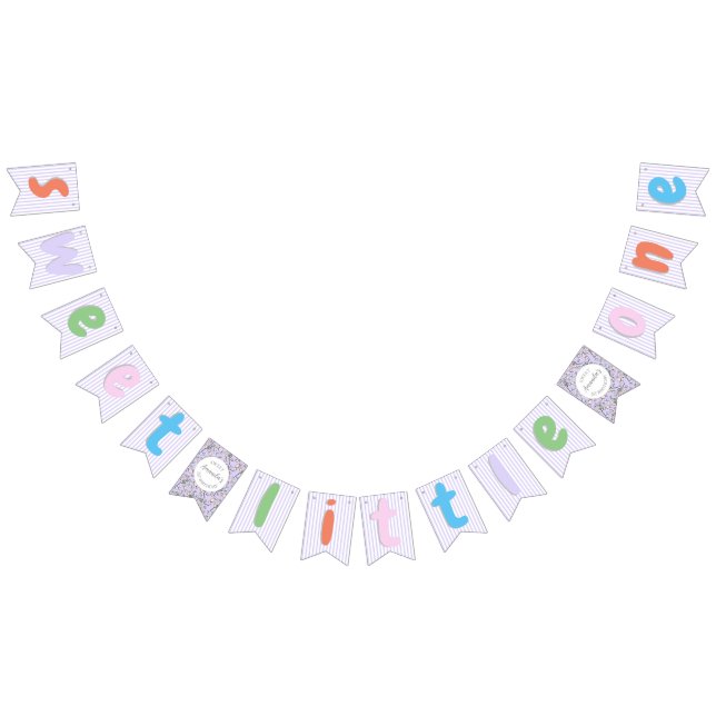 Girly Sweet Little One Candy Kids Birthday Bunting (All)