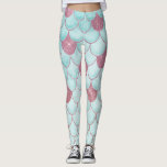 Girly Teal Pink Glitter Watercolor Mermaid Scales Leggings<br><div class="desc">This girly and cool mermaid themed design is perfect for the stylish and trendy girl. It features a faux printed pink glitter sequins mermaid scales pattern on to of an artsy white and teal blue watercolor painted background. It's artsy, pretty, and cute. ***IMPORTANT DESIGN NOTE: For any custom design request...</div>