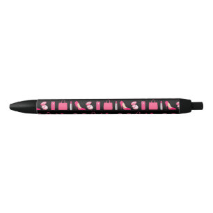 Girly things black & pink pen