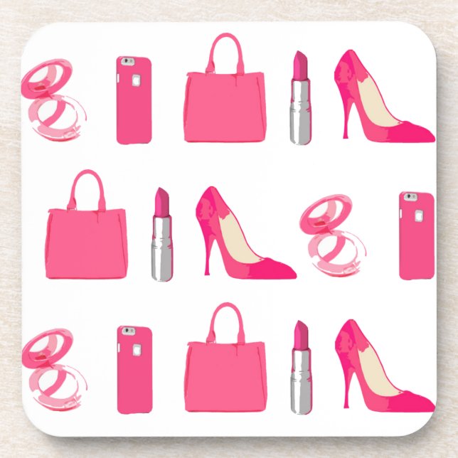 Girly things design coaster (Front)