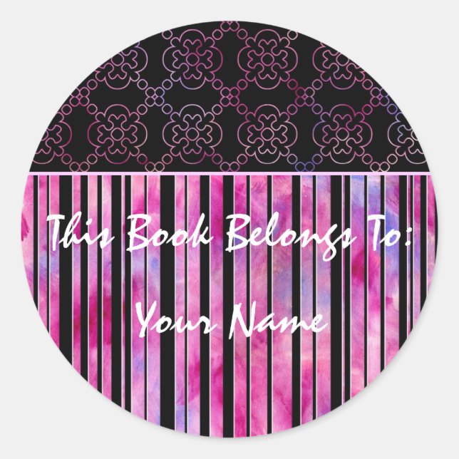 Girly This Book Belongs To Sticker (Front)