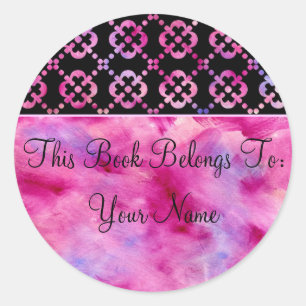 Girly This Book Belongs To Sticker