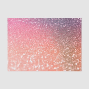 Girly Trend Rose Gold Blush Glitter Tissue Paper