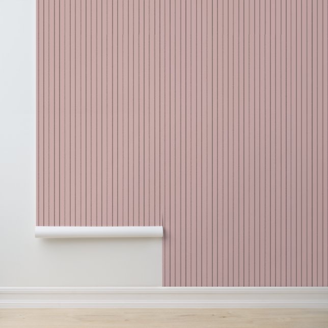 Girly Trendy 1" Pinstripe Light Ballet Pink Wallpaper (Application)