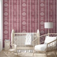 Girly Trendy African Mudcloth Arrows Pink