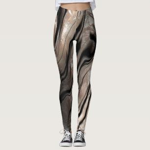 Girly Trendy Marble Texture Leggings