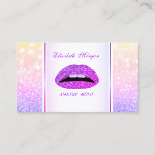 Girly Trendy Modern Ombre Elegant Lips Business Card