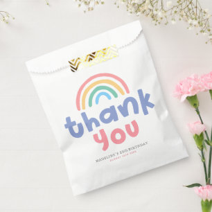 Girly Two Cool Pool Party Rainbow Birthday Favor Favour Bags
