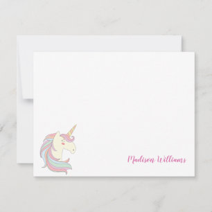 Girly Unicorn Pony Magical Fantasy Horse Cute Card