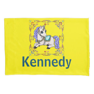 Girly Unicorn with Bedtime Prayer Personalised Pillowcase