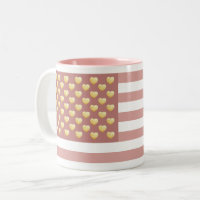 Girly US Flag Blush Pink Patriotic 