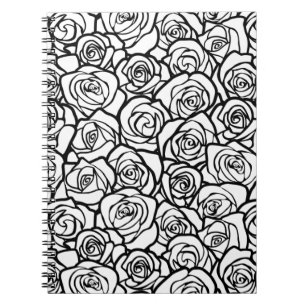 Girly Vintage black and white roses Notebook