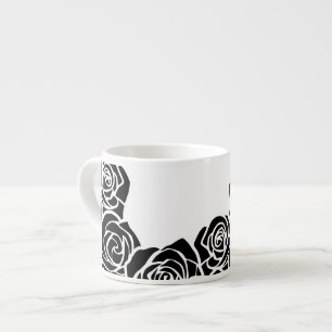Girly Vintage black roses Espresso Cup