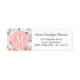 Girly Vintage Floral Pink Roses Peony Personalised