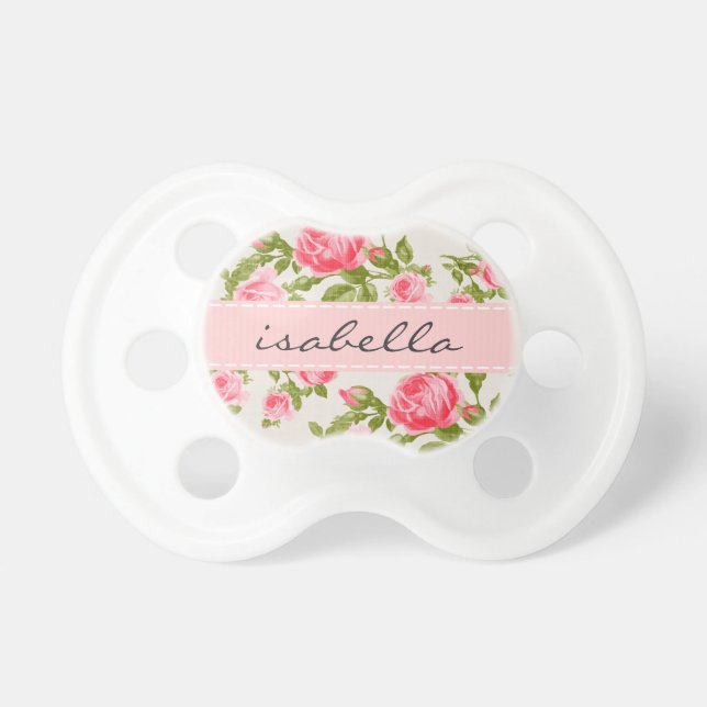 Girly Vintage Roses Floral Monogram Dummy (Front)
