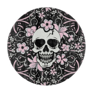 Girly Vintage Skull Cutting Board