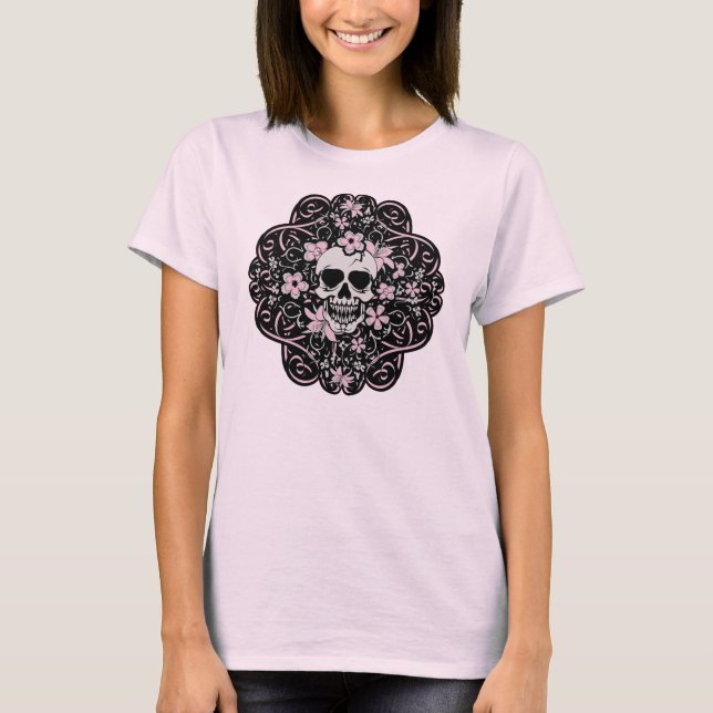 Girly Vintage Skull T-Shirt (Front)