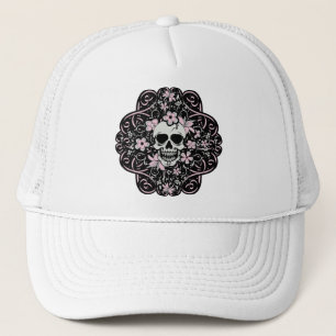 Girly Vintage Skull Trucker Hat