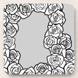 Girly Vintage white roses Coaster