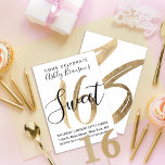 Girly White Faux Gold Foil Sweet 16 Invitation<br><div class="desc">This girly, modern, and chic white with faux printed gold foil Sweet 16 birthday party celebration invitation is perfect for the trendy and stylish young teenager. This invitation's elegant and glamourous design will be the perfect complement to any girl's perfect day. Personalise this custom design with your own details. Contact...</div>