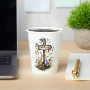 Girly Wild One Paper Cups
