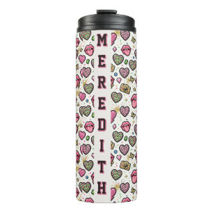 Girly Y2K Leopard Print Custom Thermal Tumbler