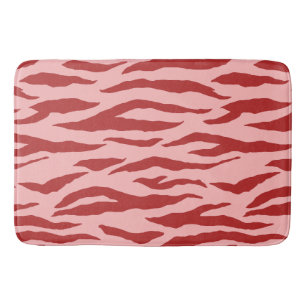 Girly Zebra Stripes Pattern Bath Mat