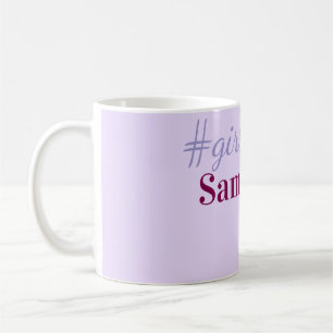 Girlyvibes hashtag light purple pink female vibes coffee mug