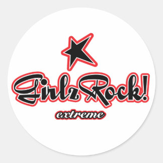 GirlzRock! Extreme Logo Classic Round Sticker