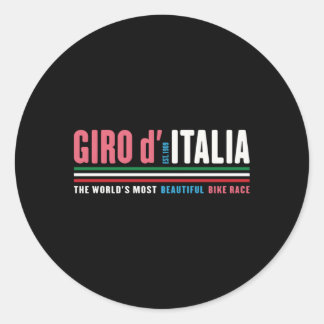 Giro D Italia The World'S Most Beautiful Bike Race Classic Round Sticker