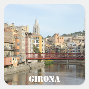 Girona (Gerona) Square Sticker