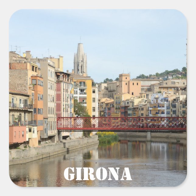 Girona (Gerona) Square Sticker (Front)