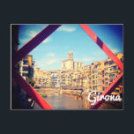 Girona Postcard<br><div class="desc">View of the Girona Cathedral and famous houses on the river Onyar from the Eiffell Bridge</div>