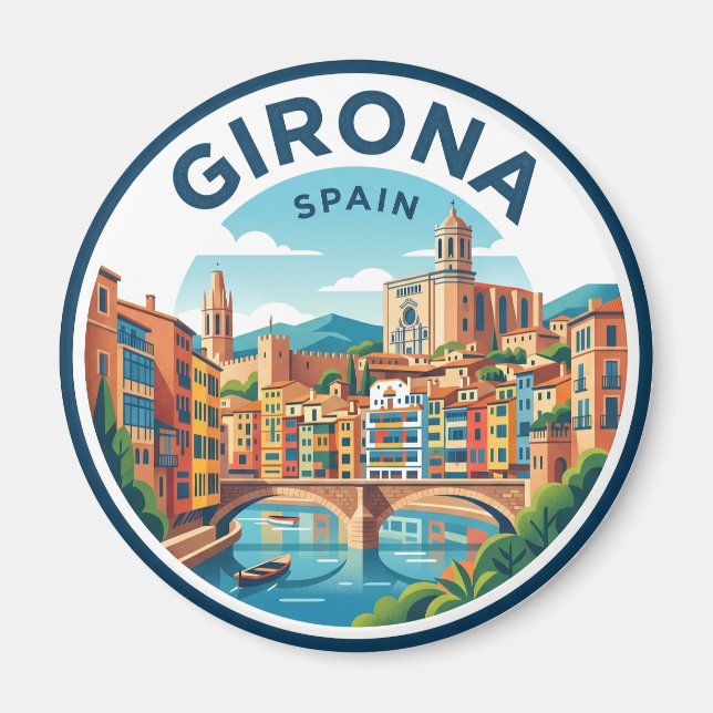 Girona, Spain Spain Magnet (Front)