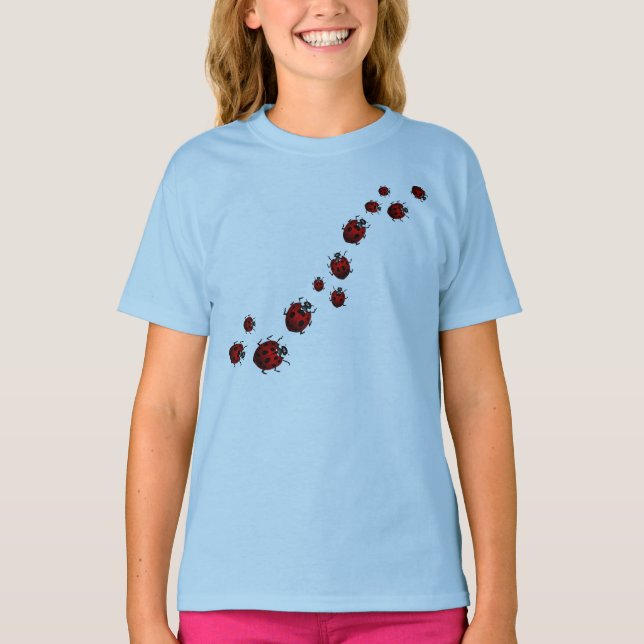 Gir's Ladybug Art Tank Top Ladybug Ladybird Shirts (Front)