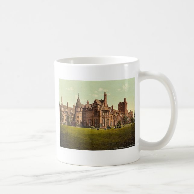 Girton College, Cambridge, England vintage Photoch Coffee Mug (Right)
