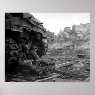 GI's at Geich, 1944 Poster