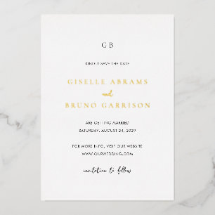 Giselle Monogram Elegant Wedding Save the Date