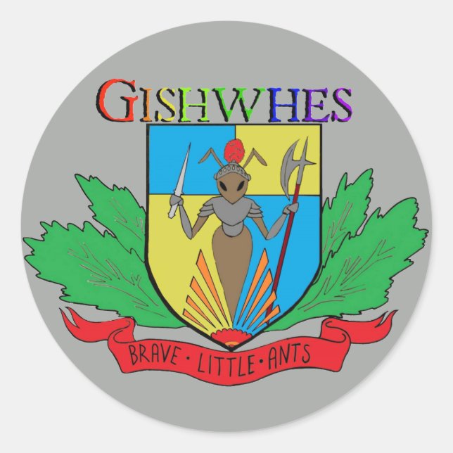 Gishwhes Brave Little Ants stickers grey (Front)