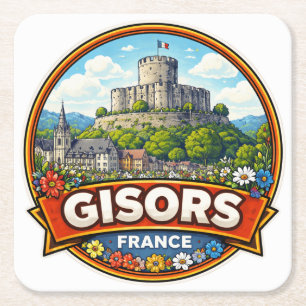 Gisors France  Square Paper Coaster