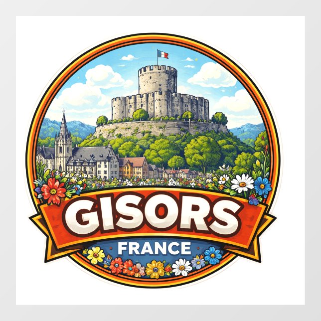 Gisors France  Window Cling (Sheet)