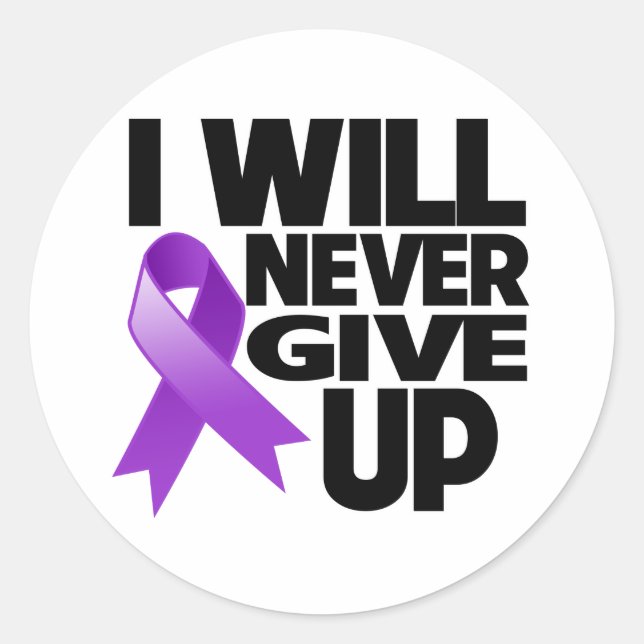 GIST Cancer I Will Never Give Up Classic Round Sticker (Front)