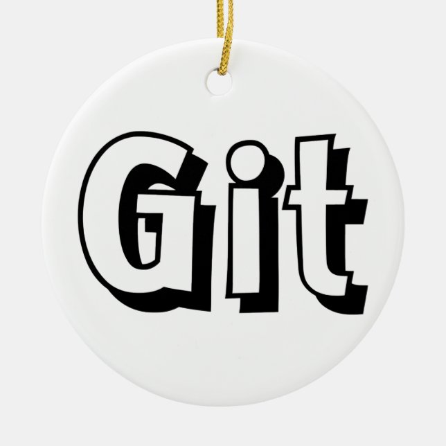 Git Ceramic Tree Decoration (Front)