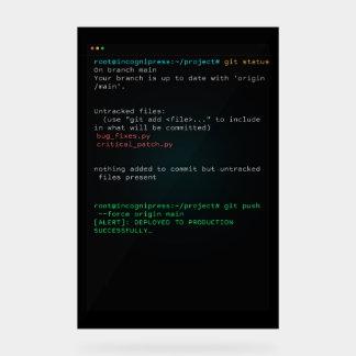 Git Push Force Main - Developer Terminal Acrylic Sign