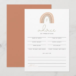 GITA Pastel Rainbow Baby Shower Predictions Invitation